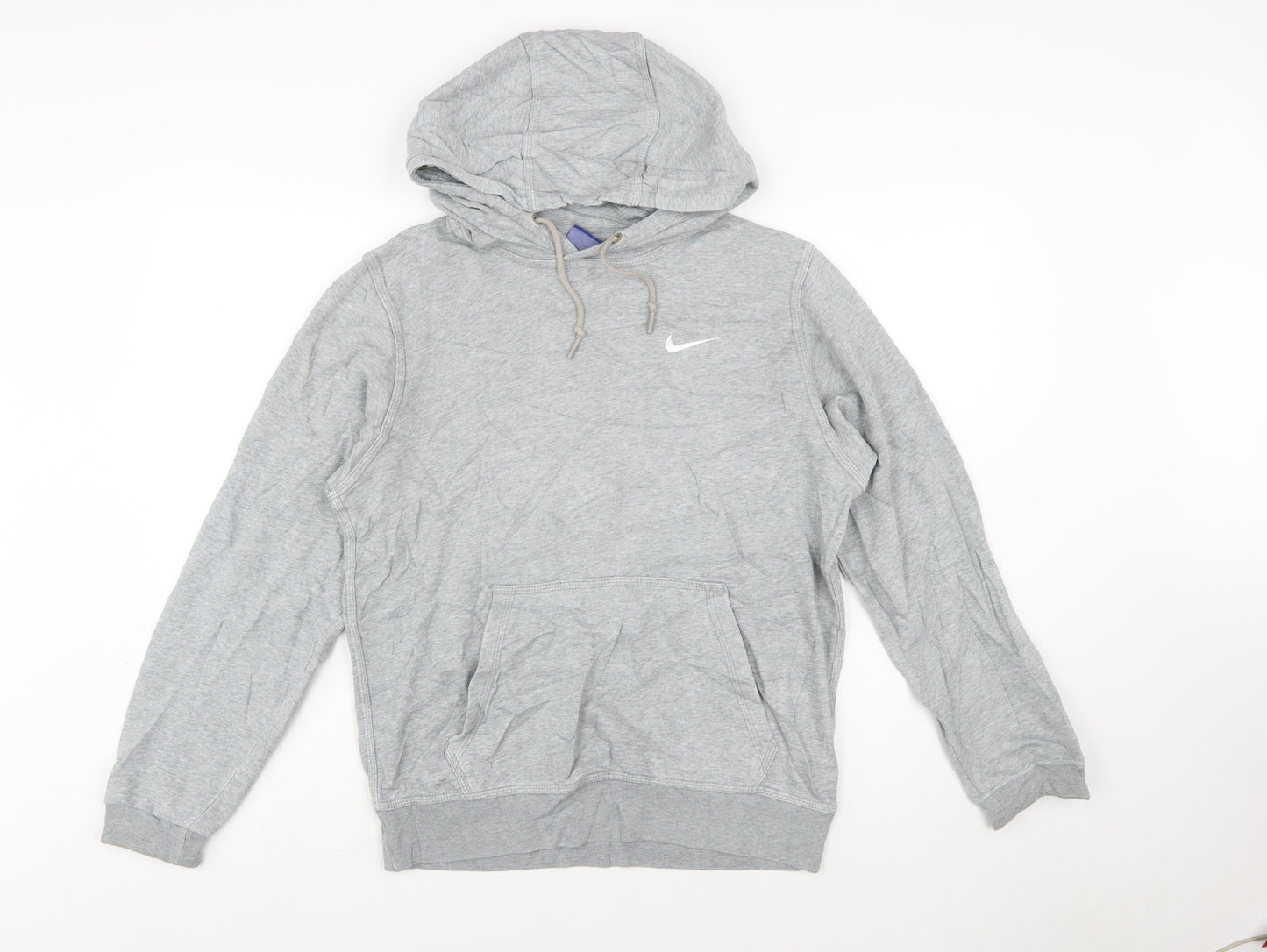 Nike Men's Grey Pullover Hoodie Size S Regular Fit Long Sleeve