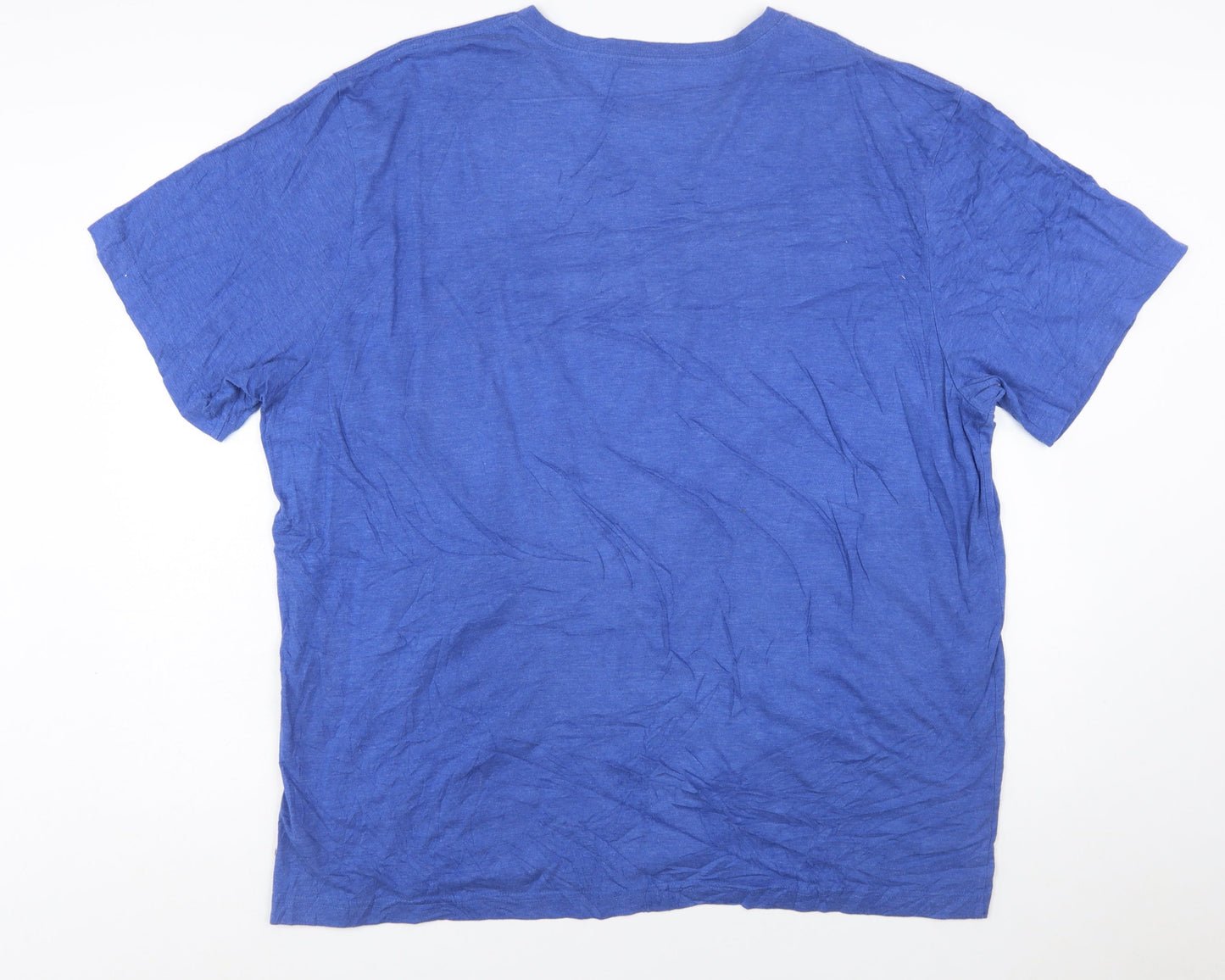 Chaps Men's Blue Graphic Print Crew Neck 2XL T-Shirt