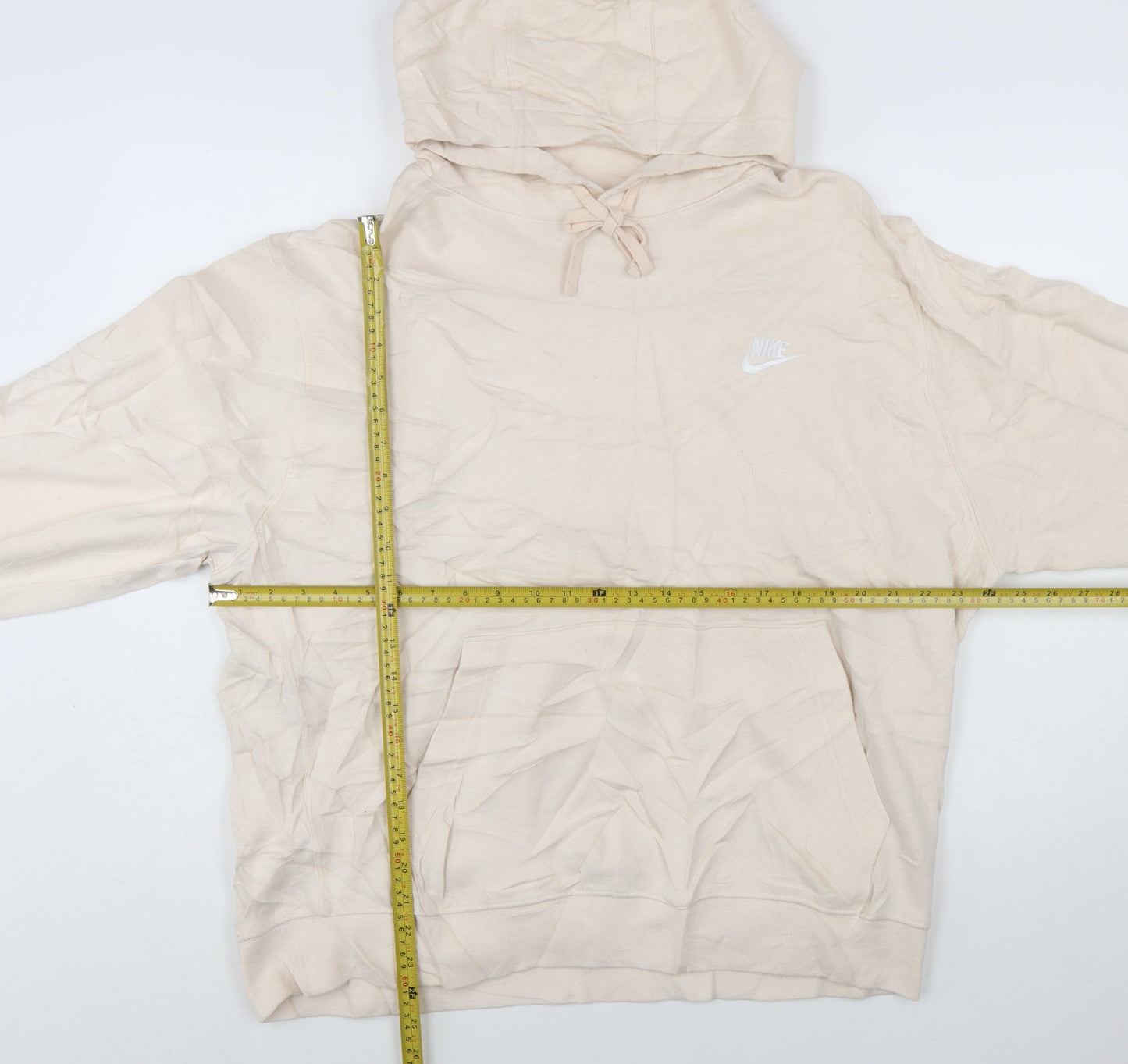 Nike Womens Beige Pullover Hoodie XL Cotton Blend Casual
