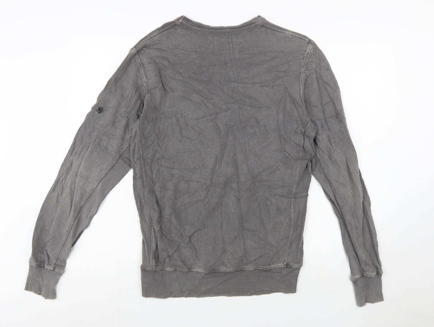 Stone Island Men’s Grey Cotton Crew Neck Pullover Sweatshirt L