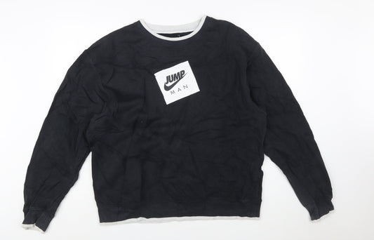Jordan Men's Black Jumpman Logo Pullover Sweatshirt Size L