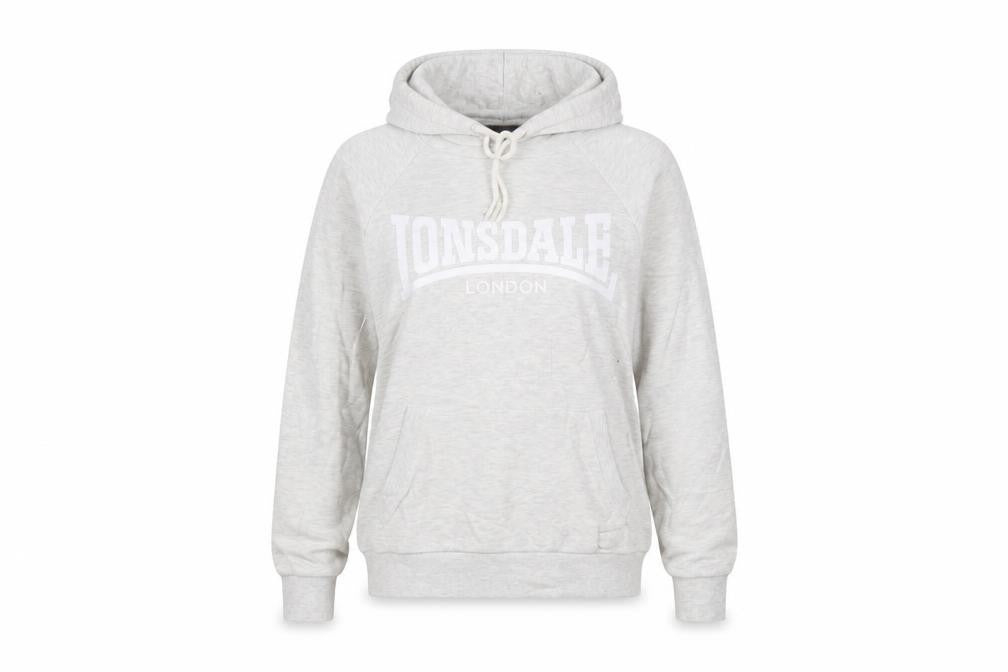 Lonsdale London Women's Grey Pullover Hoodie Size 14