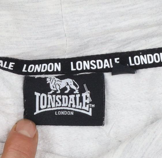 Lonsdale London Women's Grey Pullover Hoodie Size 14