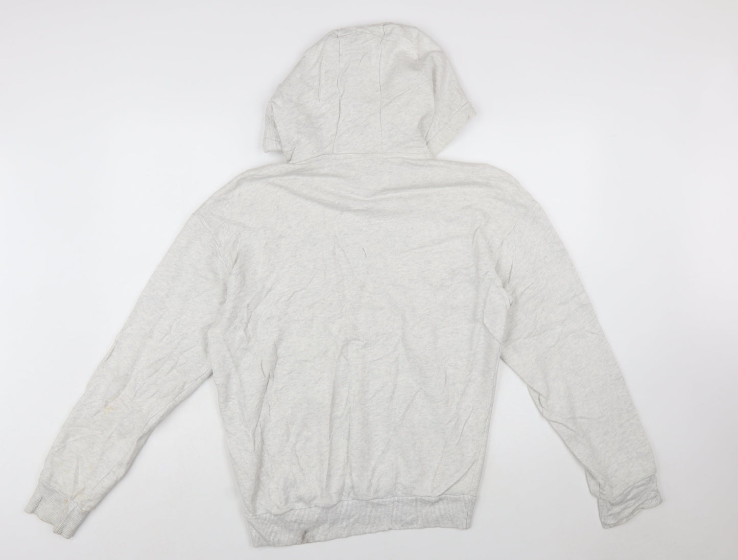 Reebok Mens Grey XS Pullover Hoodie Classic Logo Cotton Sweatshirt
