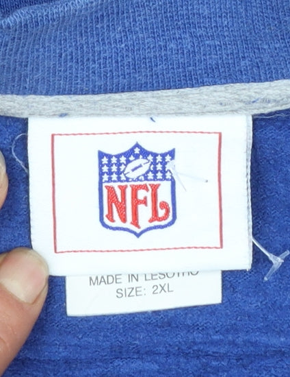NFL Mens Blue 2XL Pullover Sweatshirt Indianapolis Colts Logo