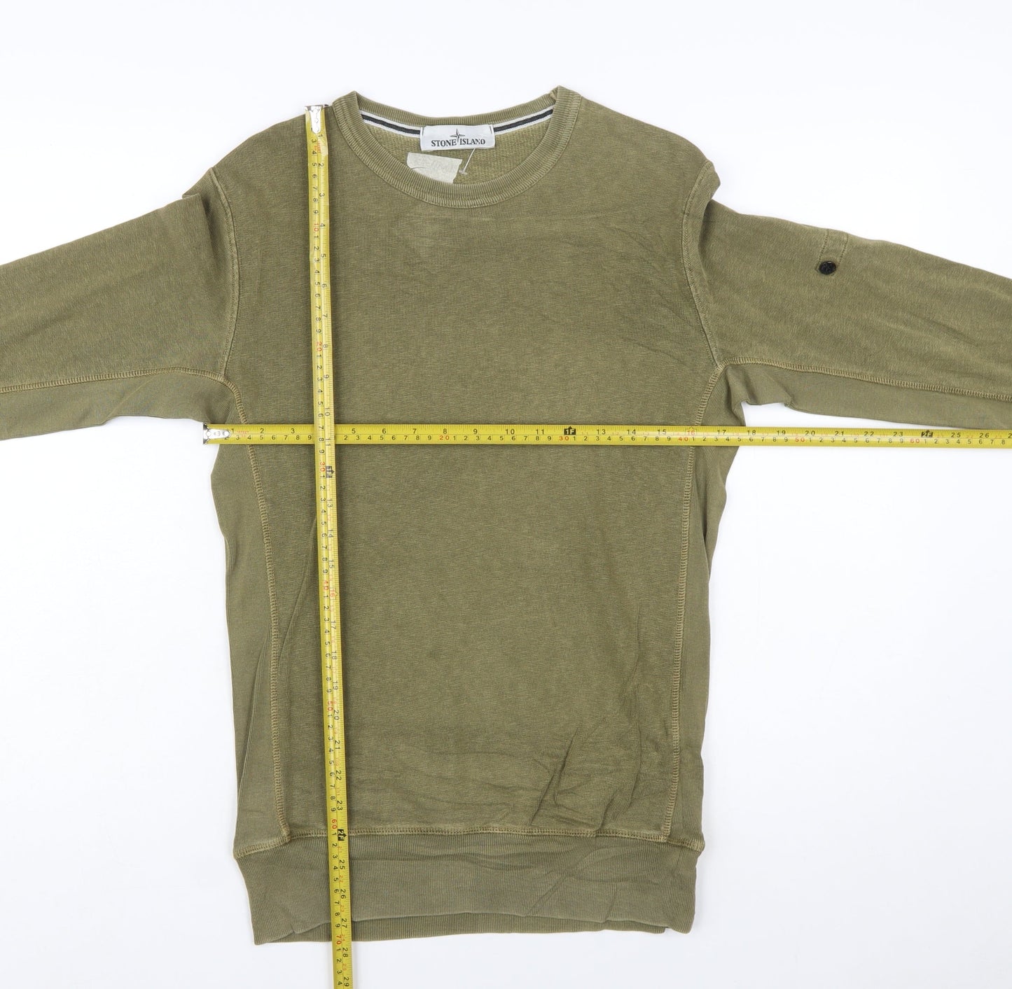Stone Island Men's Green Regular Fit Sweatshirt Size S