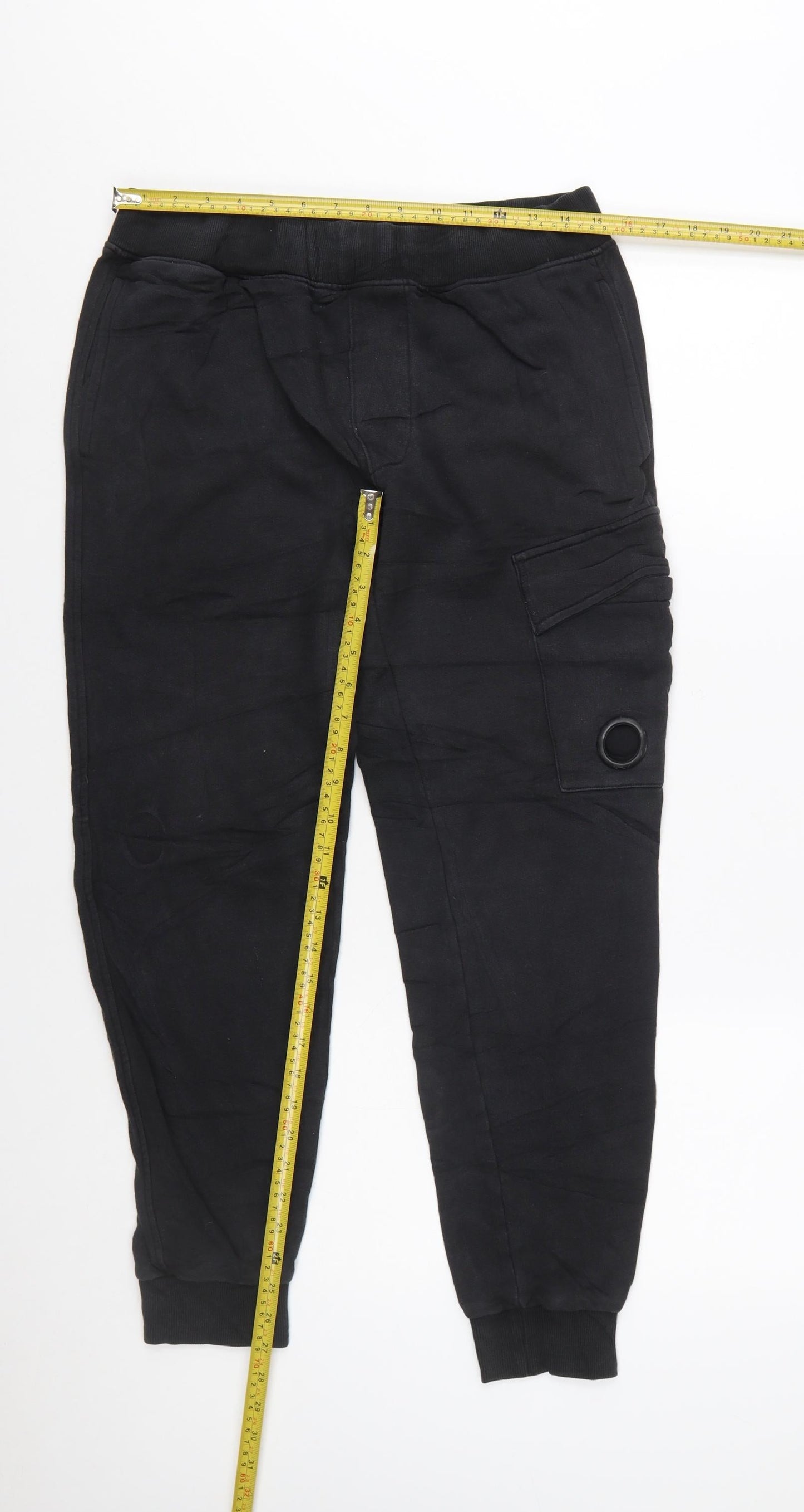 C.P. Company Men's Black Cargo Jogger Trousers Size M