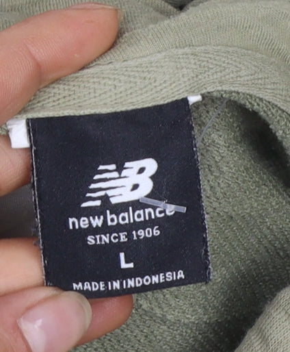 New Balance Men's Green Pullover Hoodie L Long Sleeve Sportswear