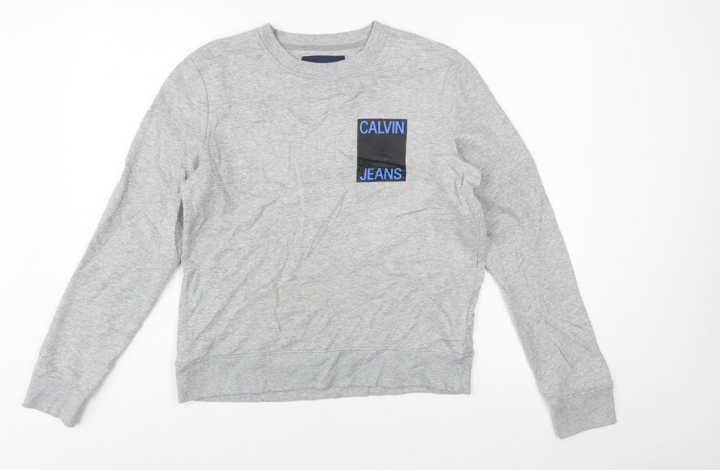 Calvin Klein Jeans Women's Grey Logo Sweatshirt Size S