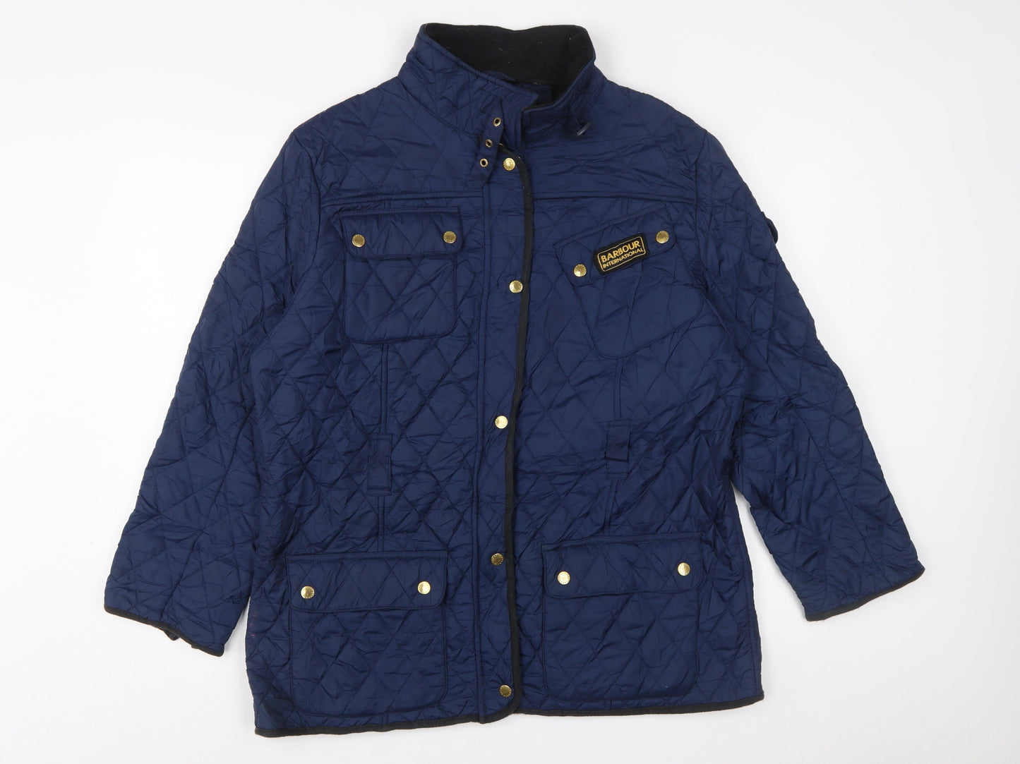 Barbour Womens Blue Quilted Mid-Length Jacket Size 18