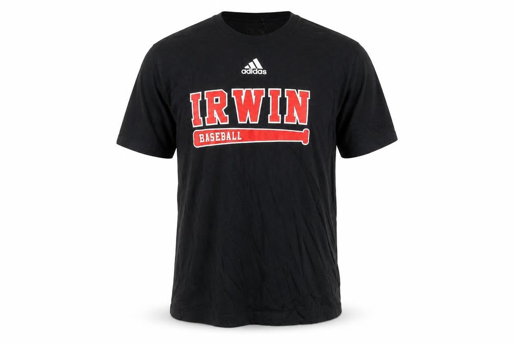 adidas Men’s Black XL Graphic Baseball T-Shirt IRWIN Walk The Walk