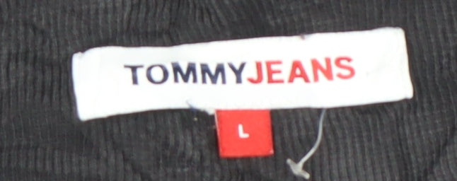 Tommy Jeans Men’s Black Cotton Jogger Trousers Size L Stretch Fit