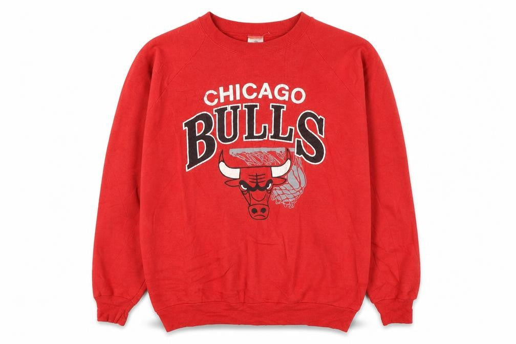 Fruit of the Loom Men's Red XL Chicago Bulls Pullover Sweatshirt