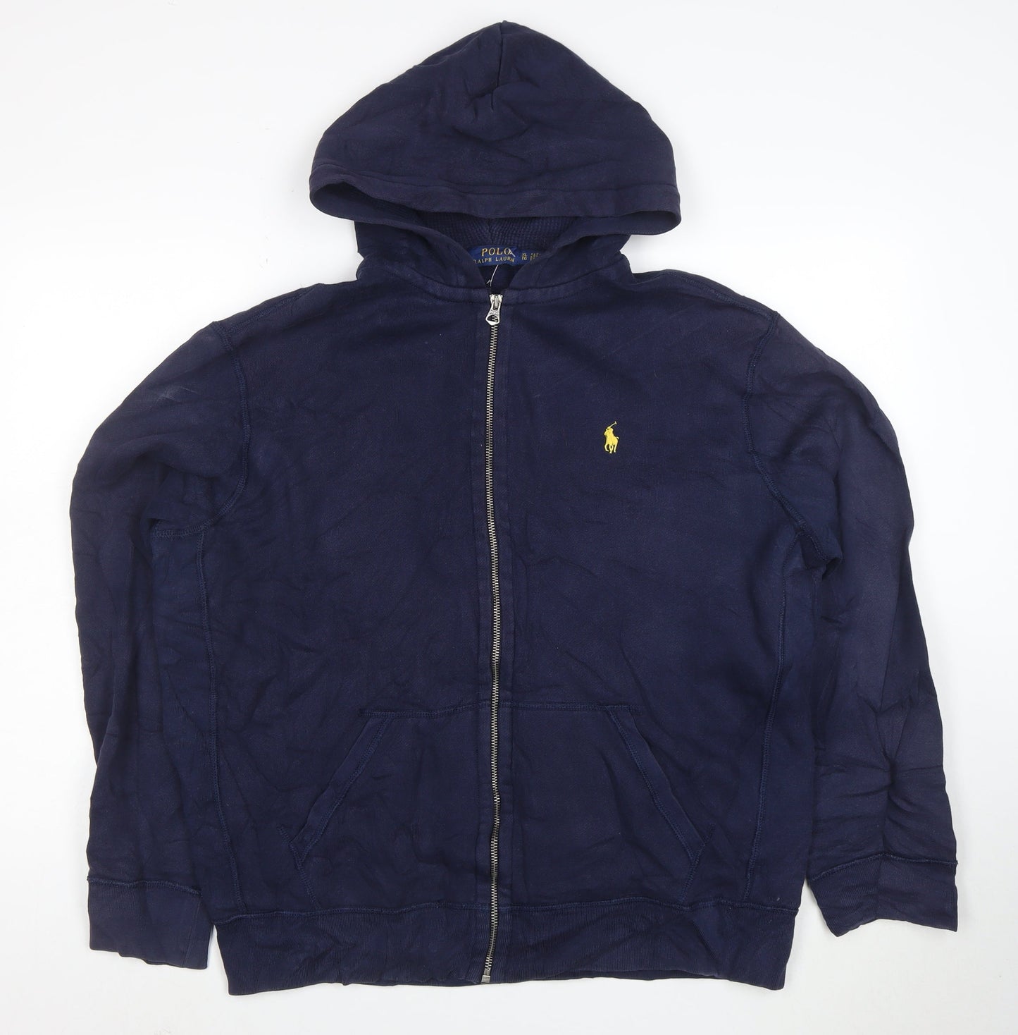 Polo Ralph Lauren Men's Blue Full Zip Hoodie XL Cotton Blend