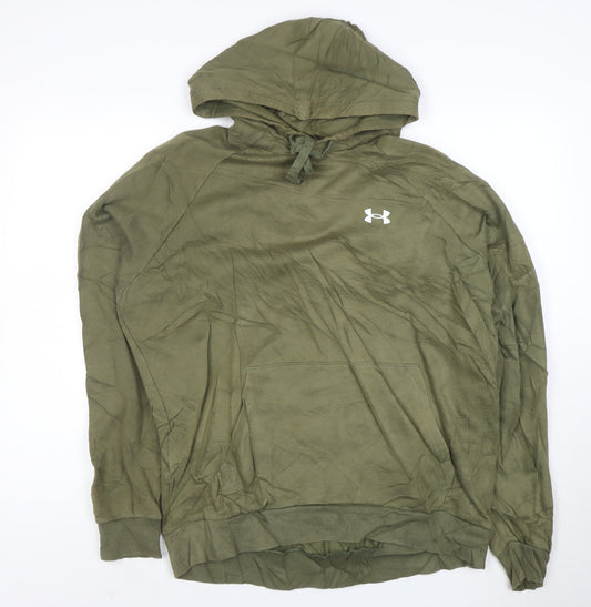Under Armour Men’s Green Pullover Hoodie Size L Loose Fit