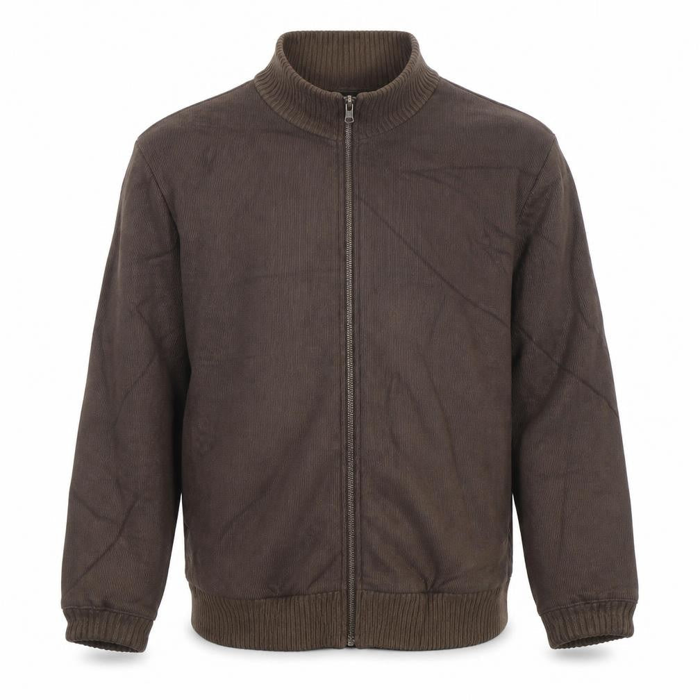 Hugo Boss Men's Brown Full Zip Knit Sweatshirt XL