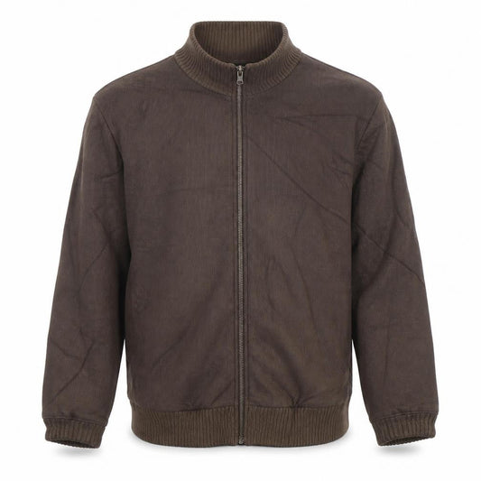Hugo Boss Men's Brown Full Zip Knit Sweatshirt XL
