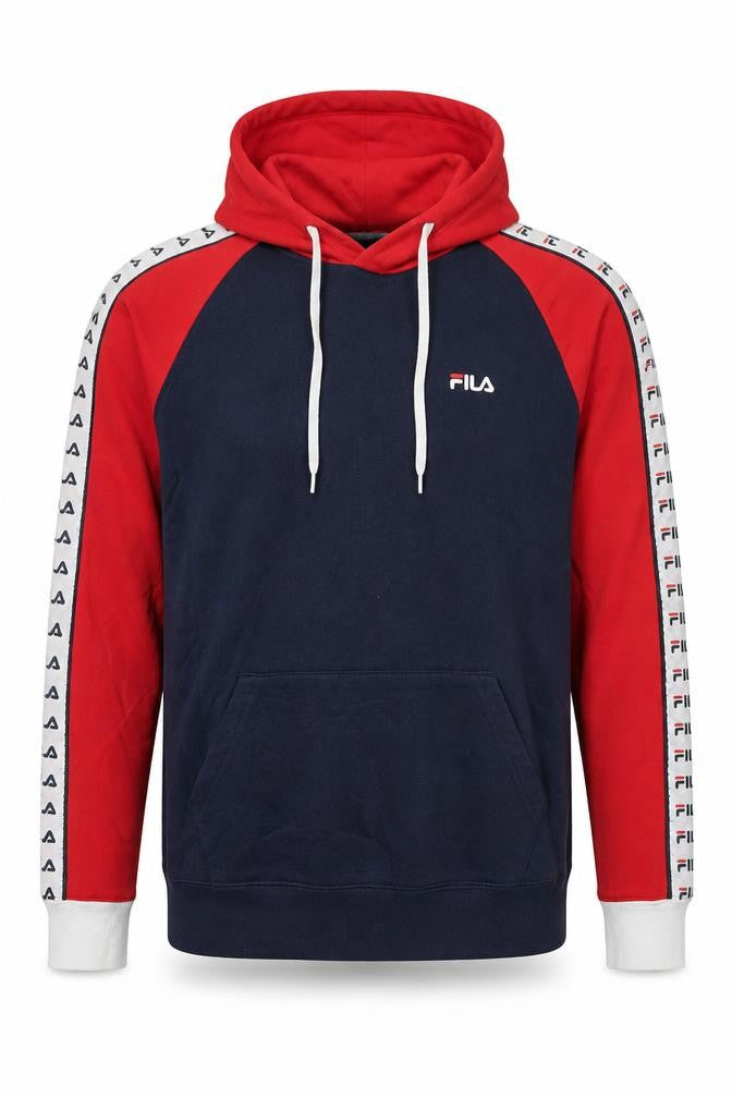 Fila Men’s Multicoloured Pullover Hoodie Size M Retro Sports Style