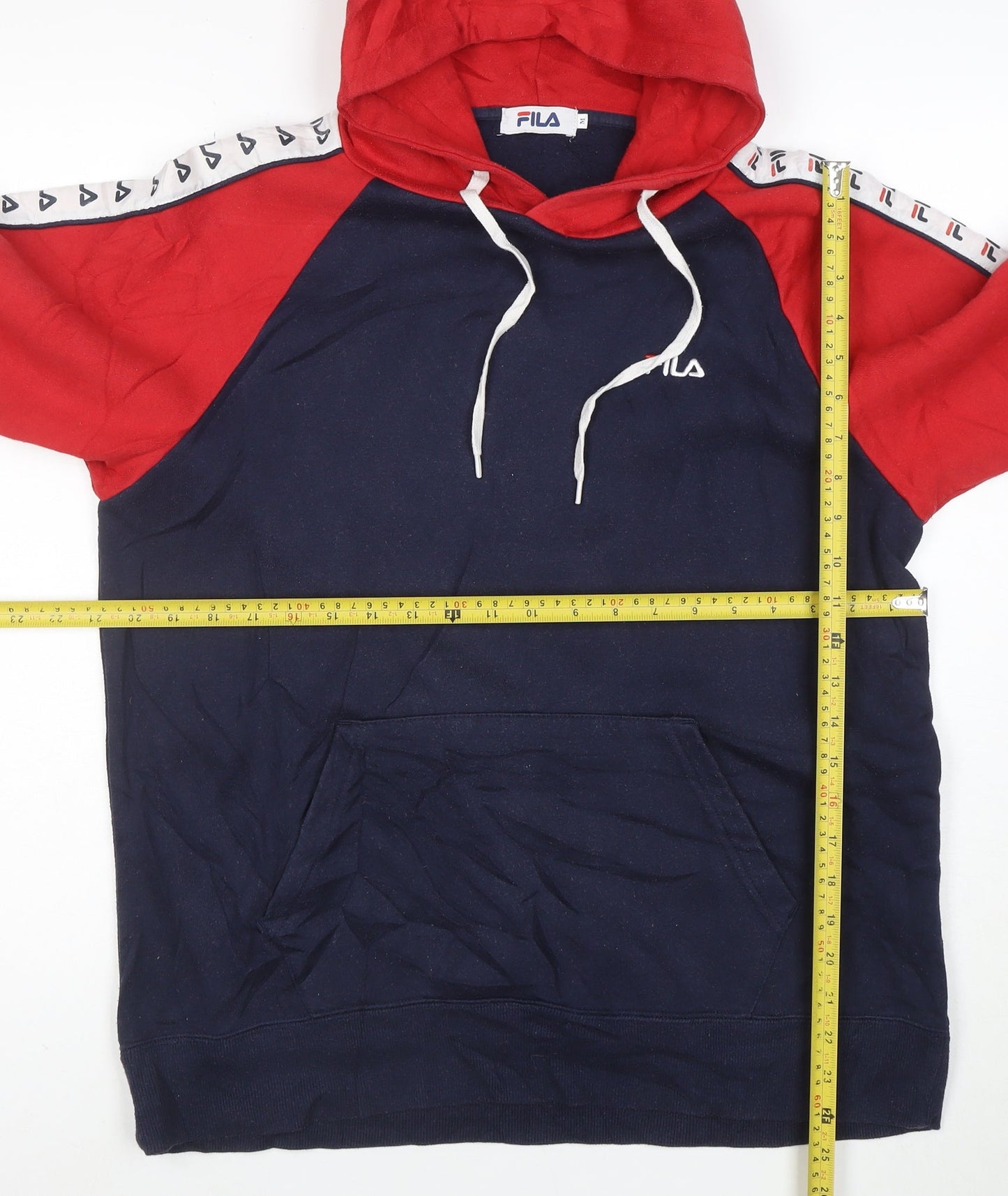 Fila Men’s Multicoloured Pullover Hoodie Size M Retro Sports Style