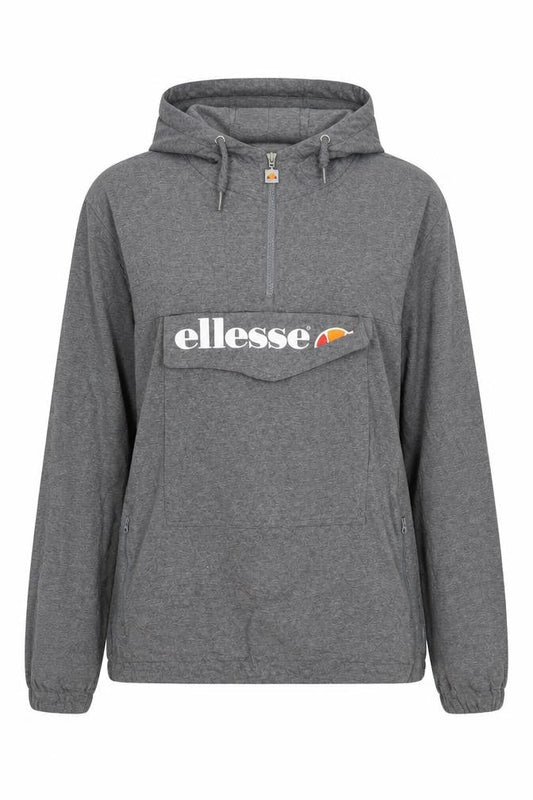 Ellesse Womens Grey 1/2 Zip Hoodie Size 10 Pullover Sweatshirt
