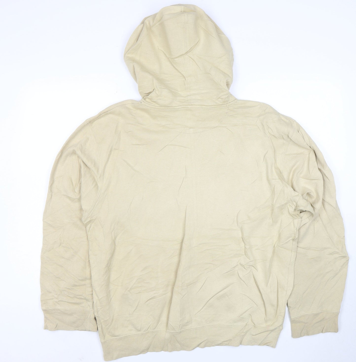 Reebok Mens Beige Full Zip Hoodie L Lightweight Sportswear