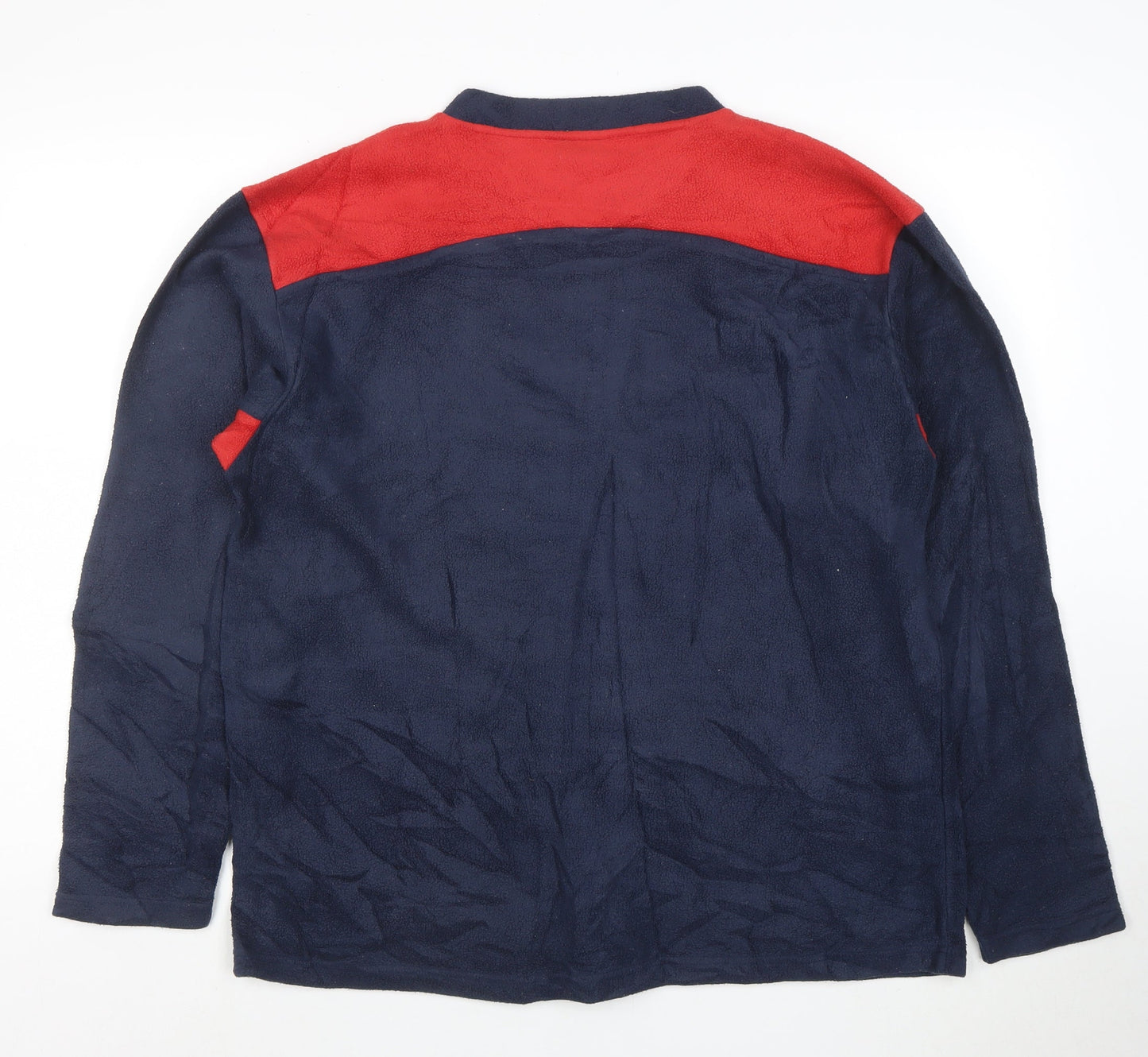 Umbro Mens Blue Red Fleece Pullover Sweatshirt Size M Long Sleeve