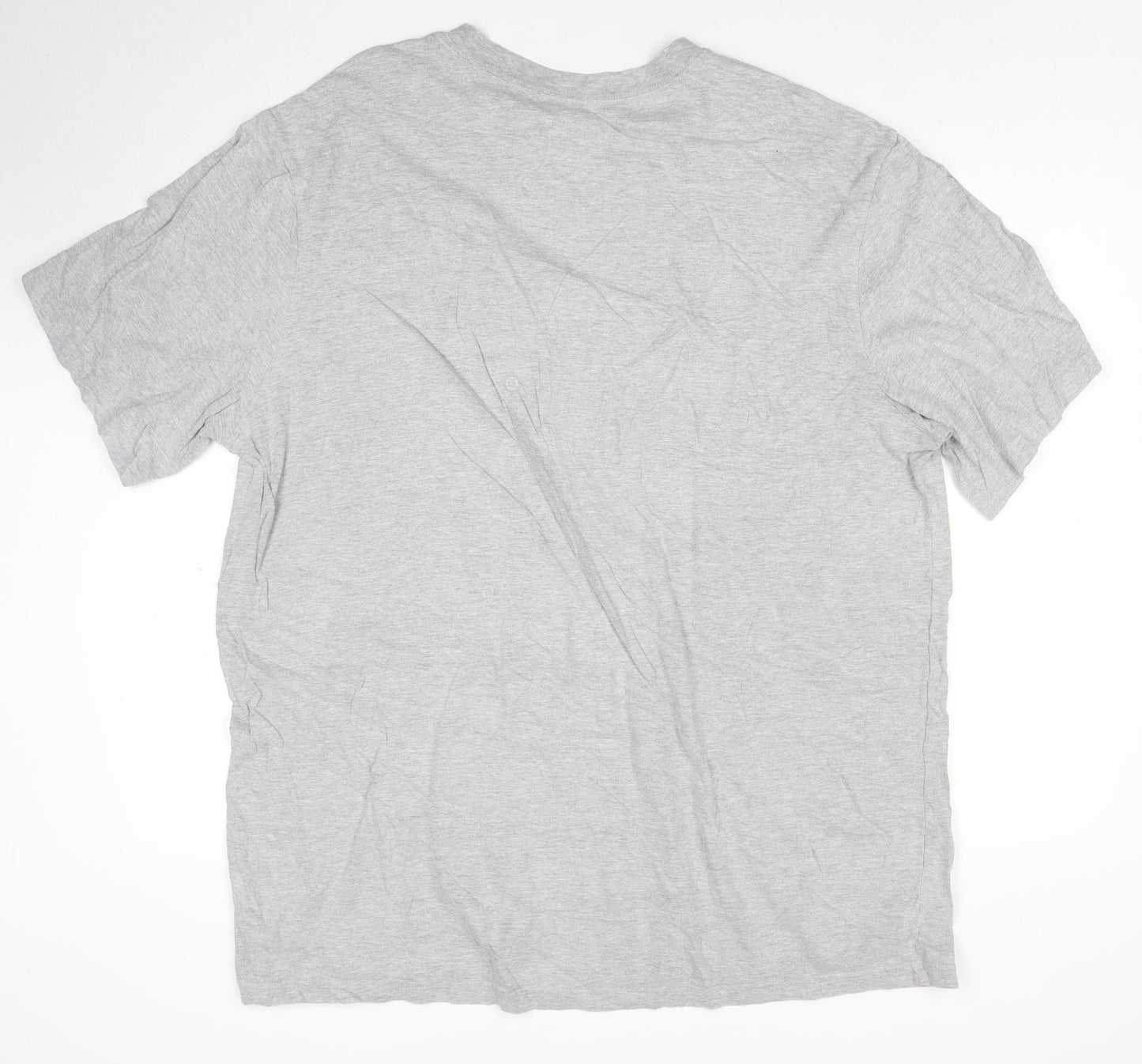 Wrangler Men's Grey 2XL Regular Fit Crew Neck Cotton T-Shirt
