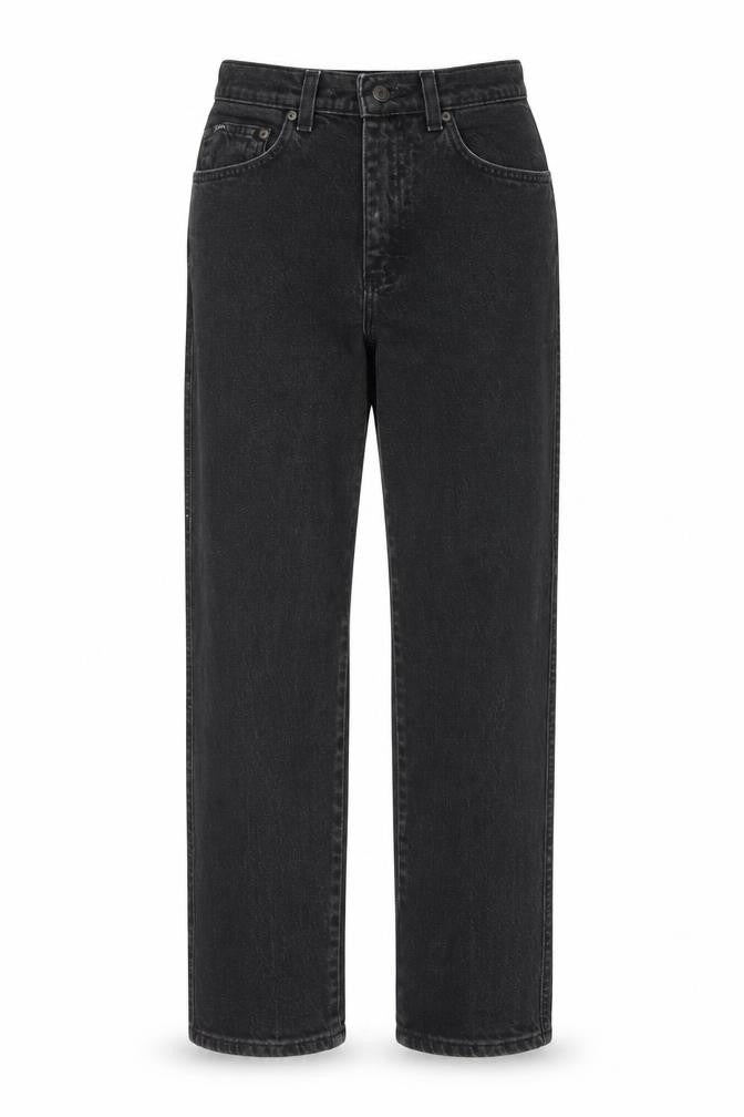 Lee Womens Black Mid Rise Straight Leg Vintage Denim Jeans Size 8