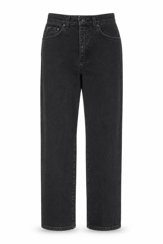 Lee Womens Black Mid Rise Straight Leg Vintage Denim Jeans Size 8