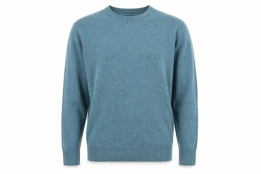 Dockers Men Blue Acrylic Crew Neck Pullover Jumper L