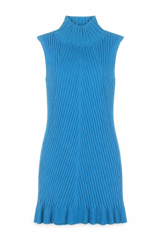 INC International Concepts Women's Blue Sleeveless Bodycon Knit Dress M