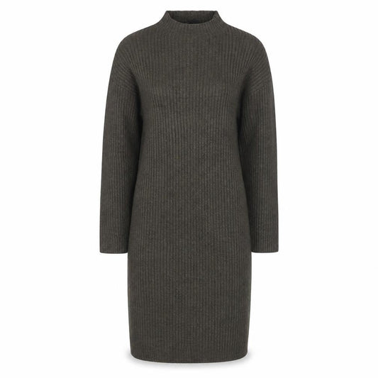 Front view of Atmosphere Women’s Green Ribbed Knit Bodycon Dress, size UK 10