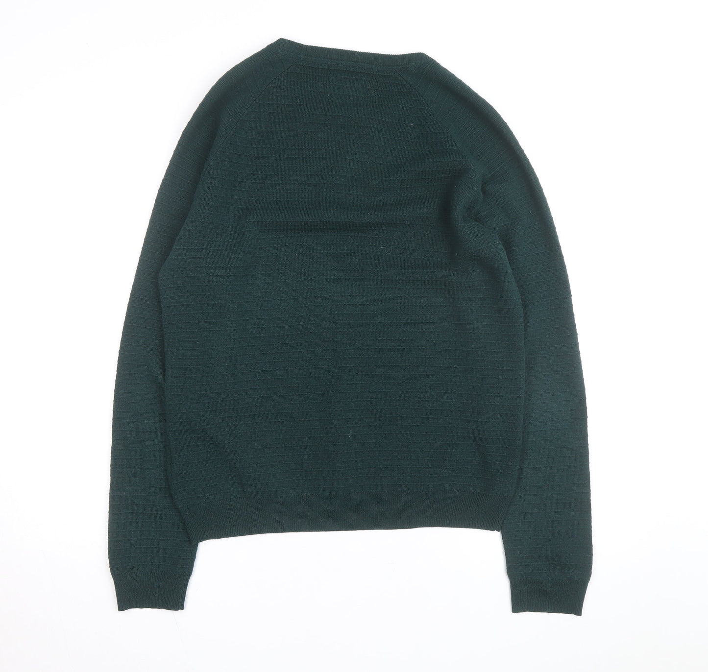 Farah Men’s Green Cotton Crew Neck Pullover Jumper Size M