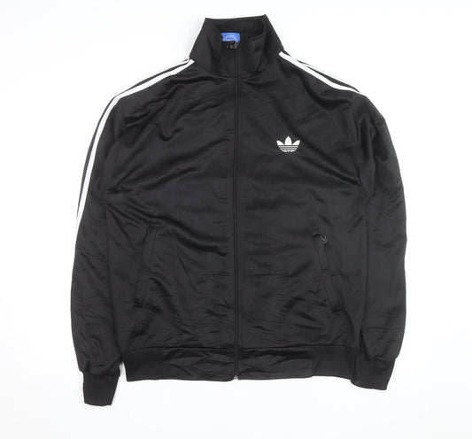Adidas Men's Black XL Track Jacket Windbreaker Full Zip