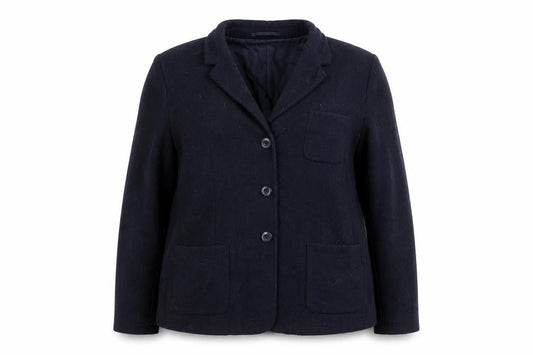 Gap Women Navy Wool Blend Single-Breasted Blazer UK 18
