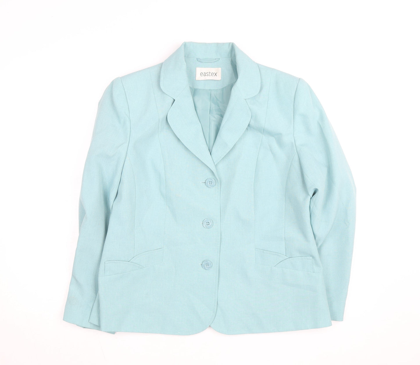Eastex Women's Blue Single-Breasted Blazer Jacket Size 16