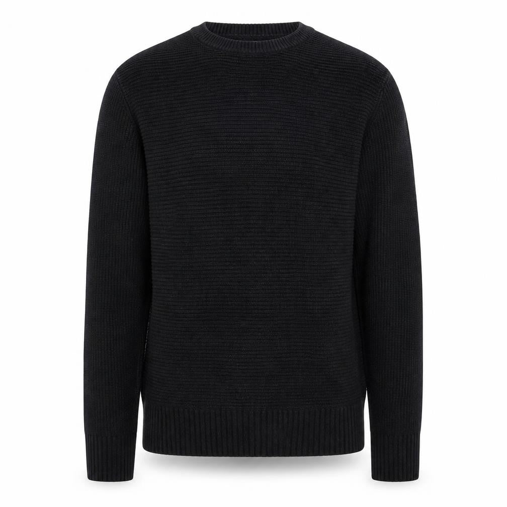 Gap Men Black Cotton Chunky Knit Crew Neck Jumper Size S
