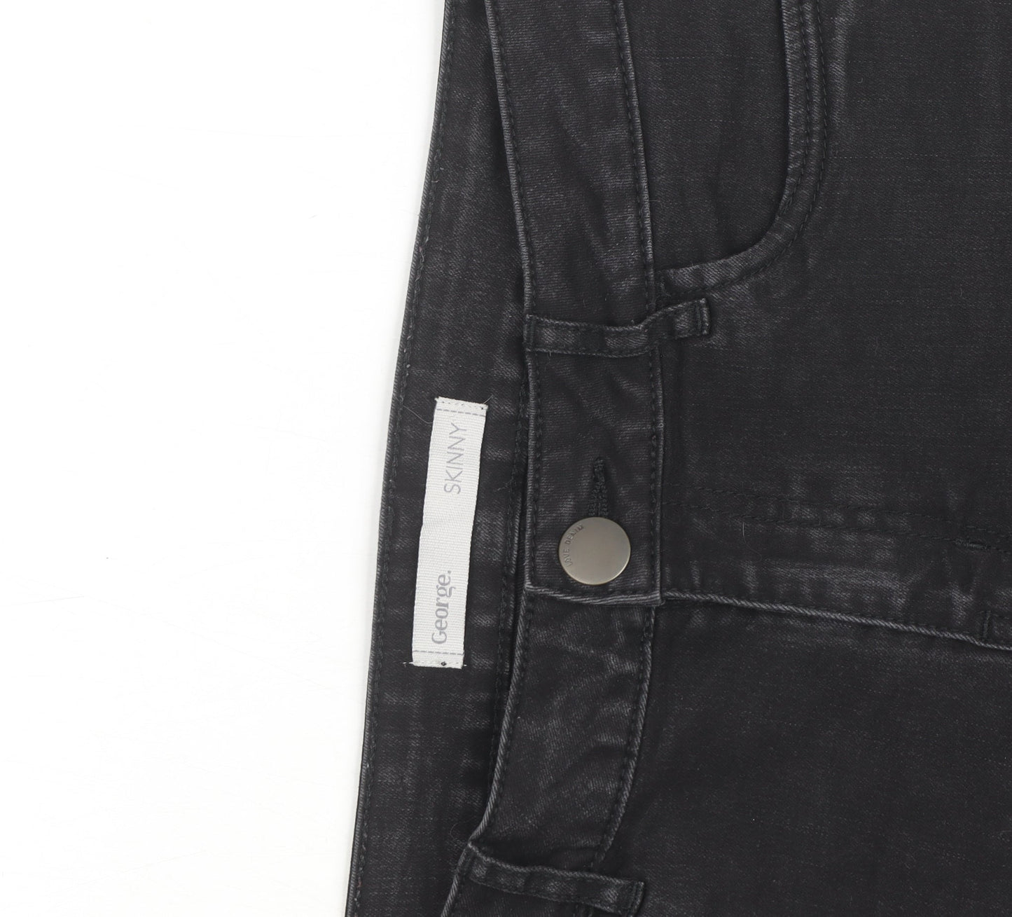 George Women's Black Skinny Jeggings Size 12 Stretch Denim