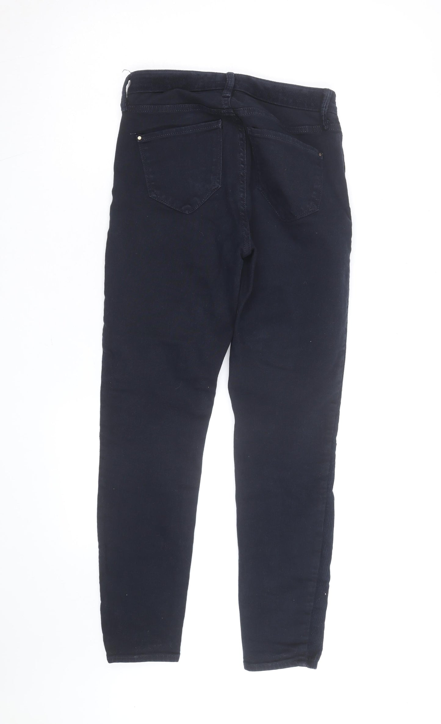 River Island Women Blue Corduroy Skinny Trousers Size 10