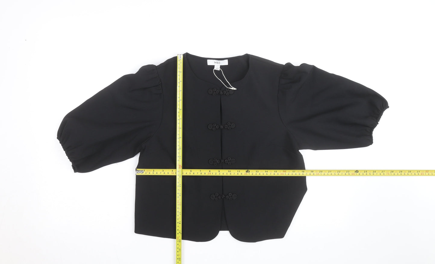 Marks and Spencer Women's Black Button Blouse Size 10 Regular