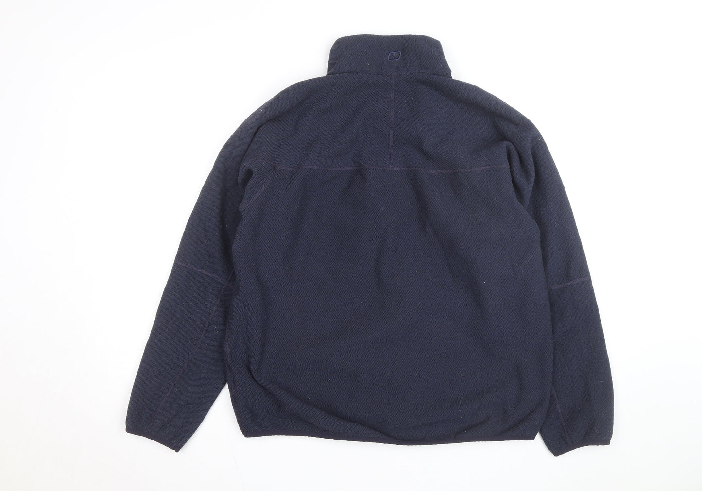 Berghaus Men Blue Fleece L 1/2 Zip Outdoor Hiking Jacket