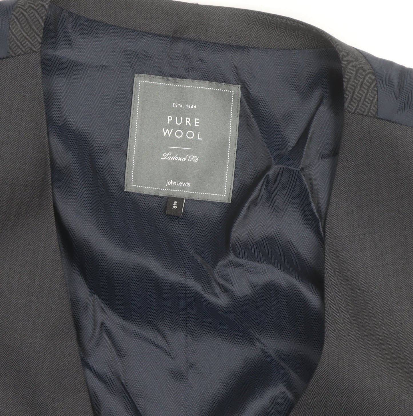 John Lewis Men's Grey Pure Wool Tailored Fit Waistcoat Size 44