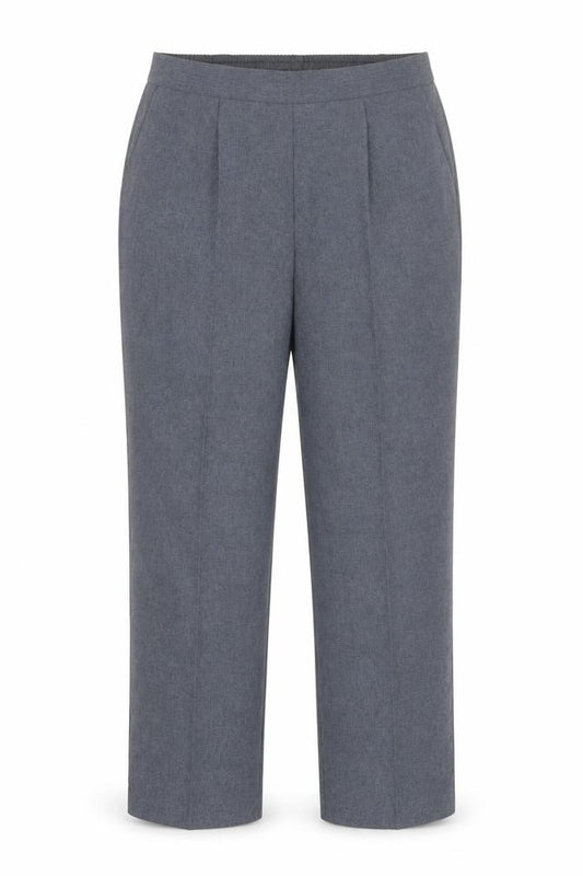 Bonmarché Women Blue Size 14 Straight Leg Elastic Waist Trousers