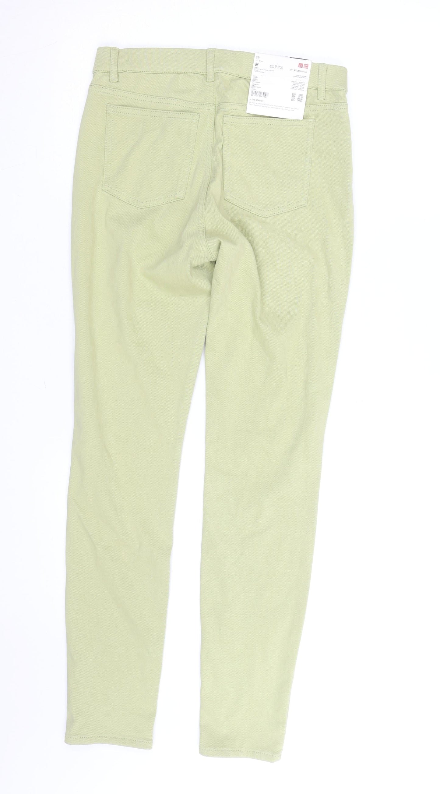 Uniqlo Womens Green Cotton Stretch Skinny Jeggings Size M