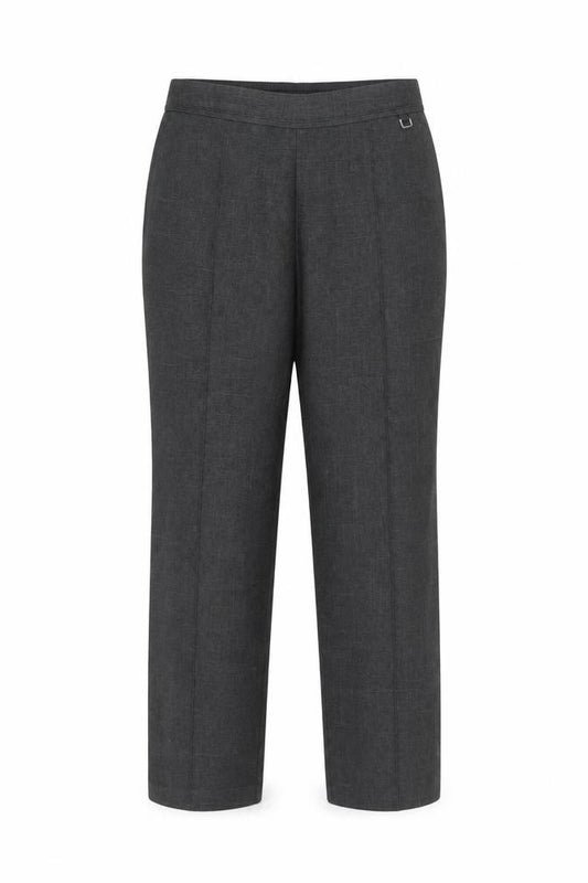 Marks and Spencer Womens Grey Size 14 Petite Stretch Work Trousers