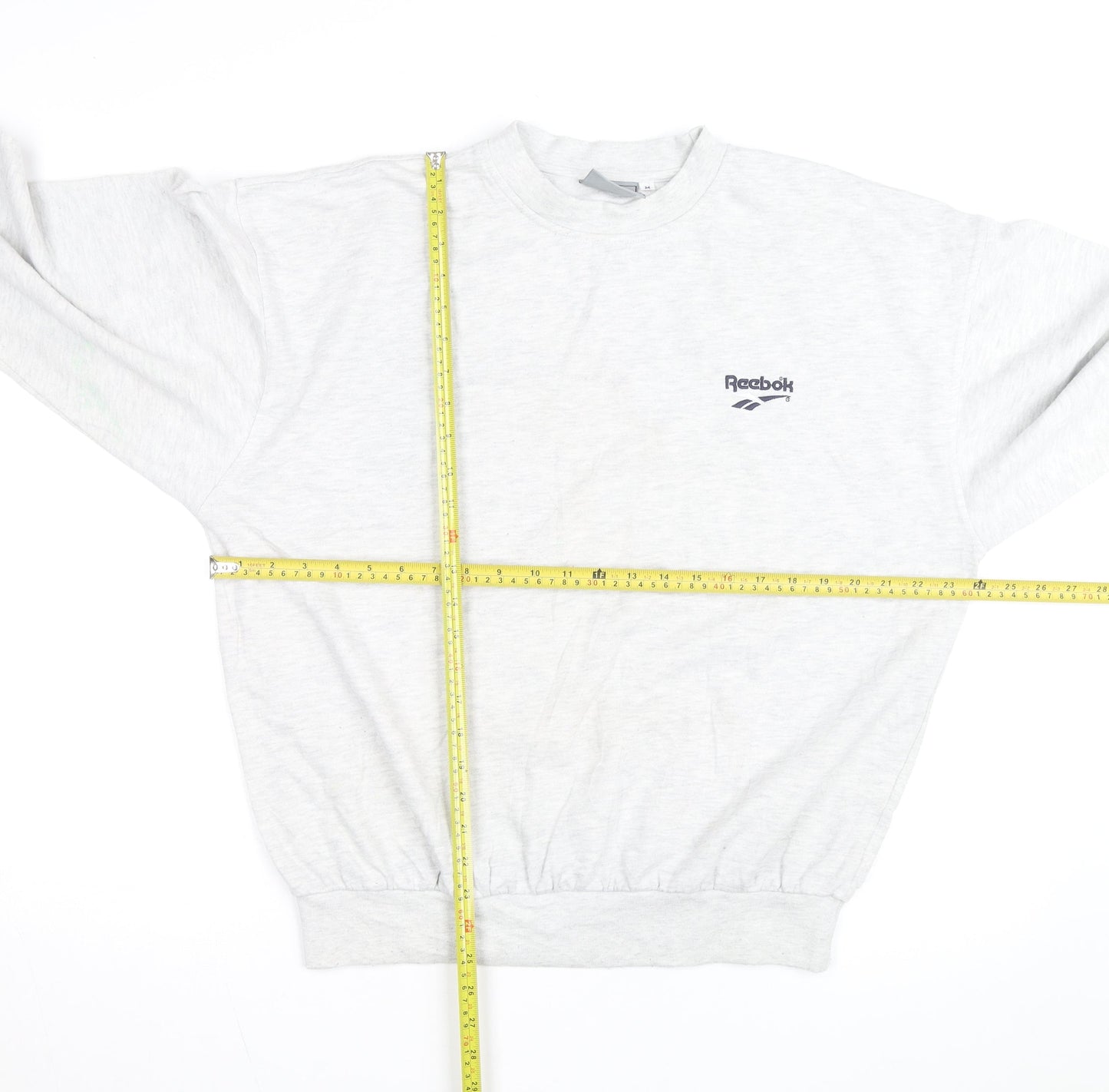 Reebok Men's Grey Pullover Sweatshirt M Regular Fit Crew Neck