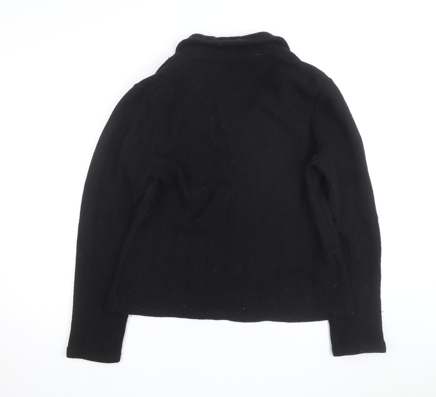 Laura Ashley Women Black Wool Blazer Jacket UK 18 Classic Style