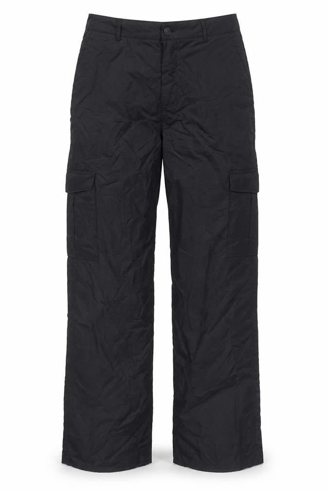 STR Women's Black Cargo Trousers M Regular Fit Cotton Blend