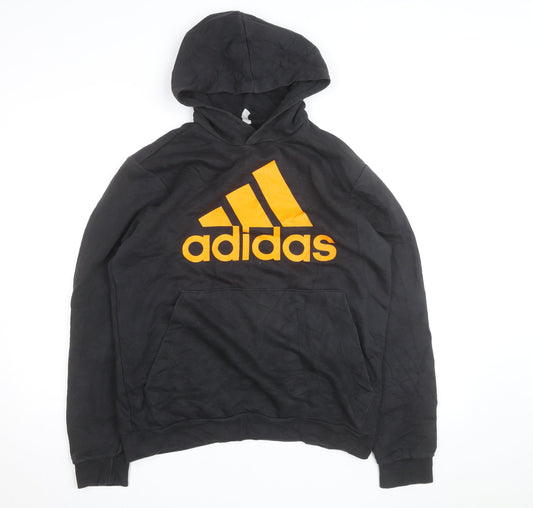 Adidas Men's Black Pullover Hoodie M Graphic Sportswear