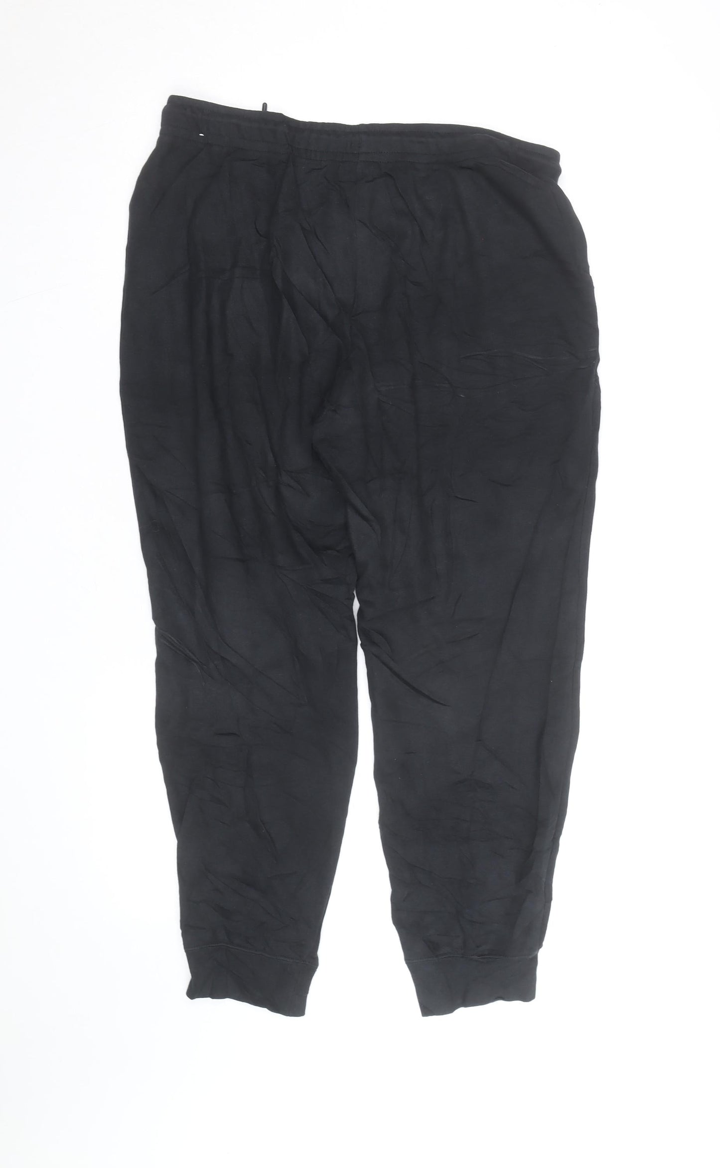 Nike Men’s Black Jogger Sweatpants L Regular Fit French Terry